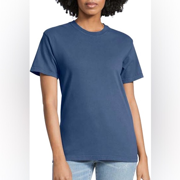 Comfort Colors Tops - Comfort Colors Classic Coral Blue Unisex Heavyweight Short Sleeve Basic T-Shirt